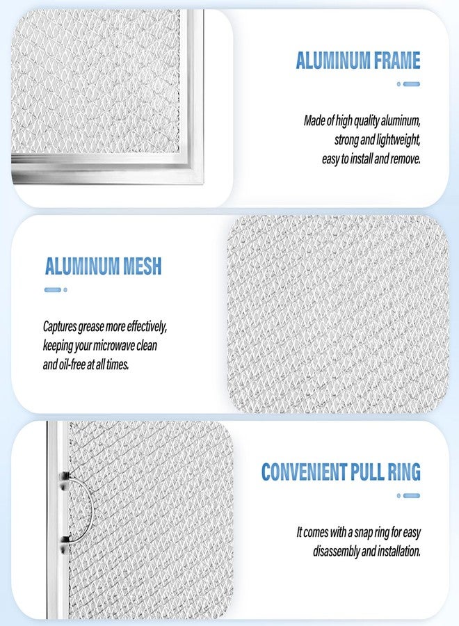 LUBIYACK 4Pcs Microwave Grease Filter Replacement for GE WB06X10288, Microwave Filter Replacement 13" x 4.7" Grease Filter Replacement - Image 3